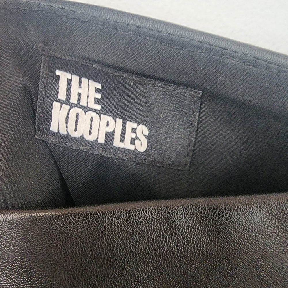 The Kooples Black Lambskin Leather Bust Dress - Picture 2 of 6
